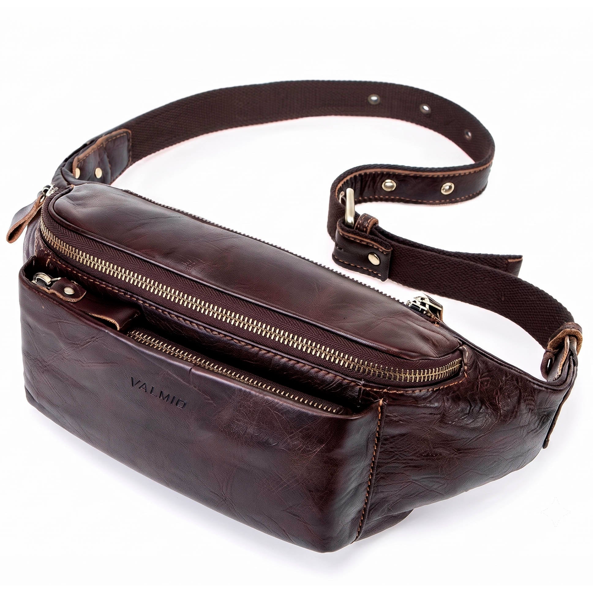 Valmio Rolls Men's Leather Belt Bag