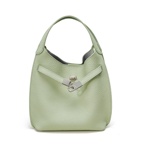 Valmio Pinora leather women's handbag - green