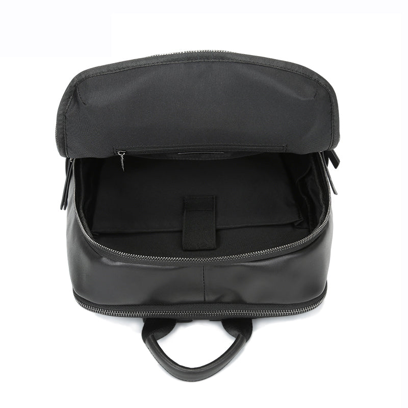Leder-Rucksack Valmio Branton – Schwarz