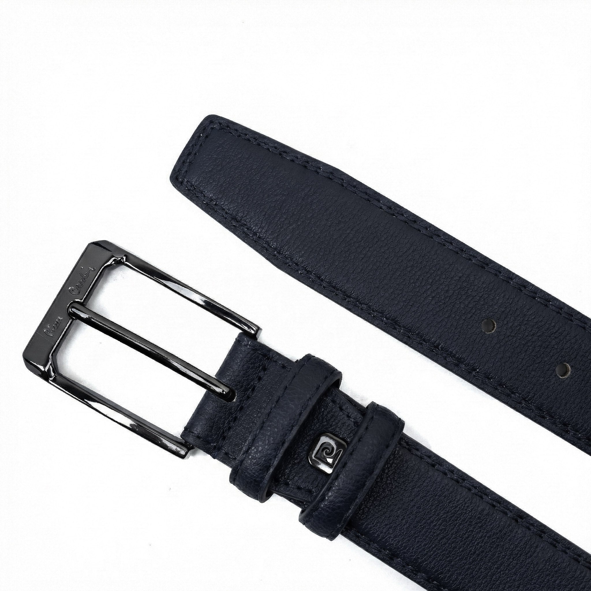 Men's leather belt Pierre Cardin 2509 BLU