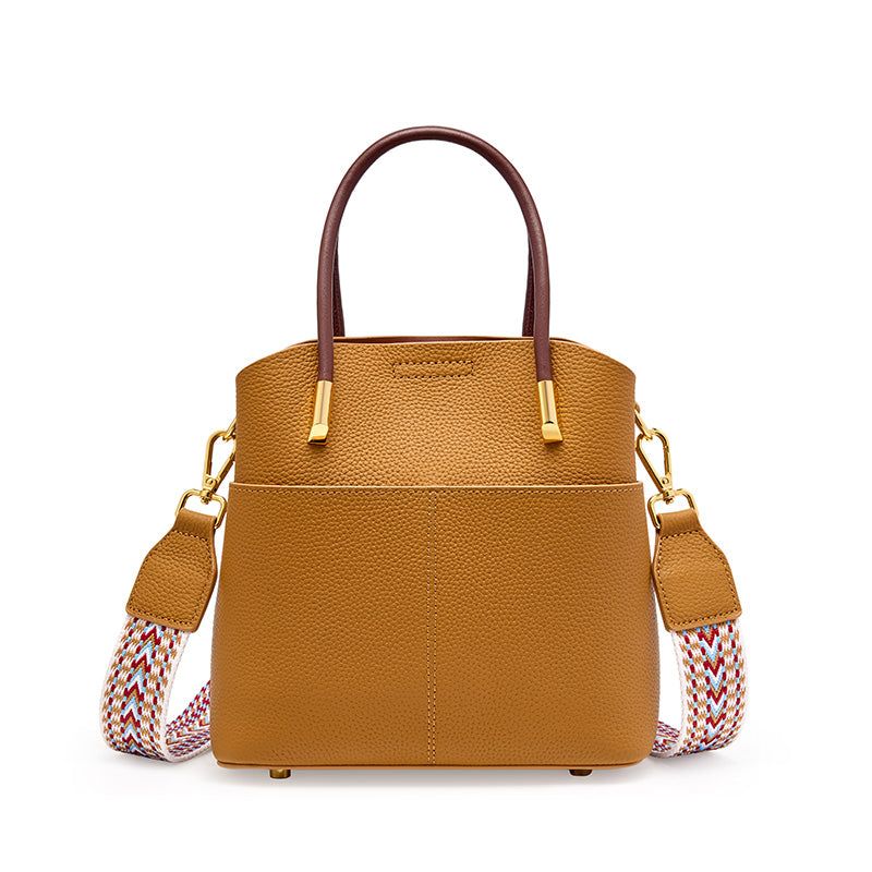 Valmio Karina Leder Damen Tasche - Gelb