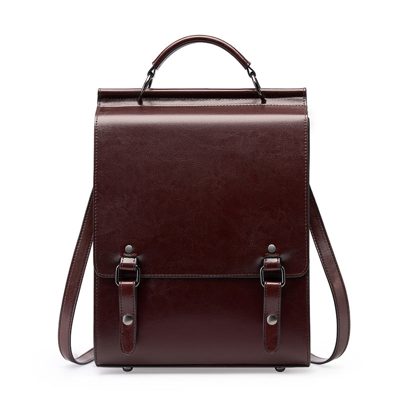 Valmio Tonora Leder Damenrucksack - Dunkelbraun