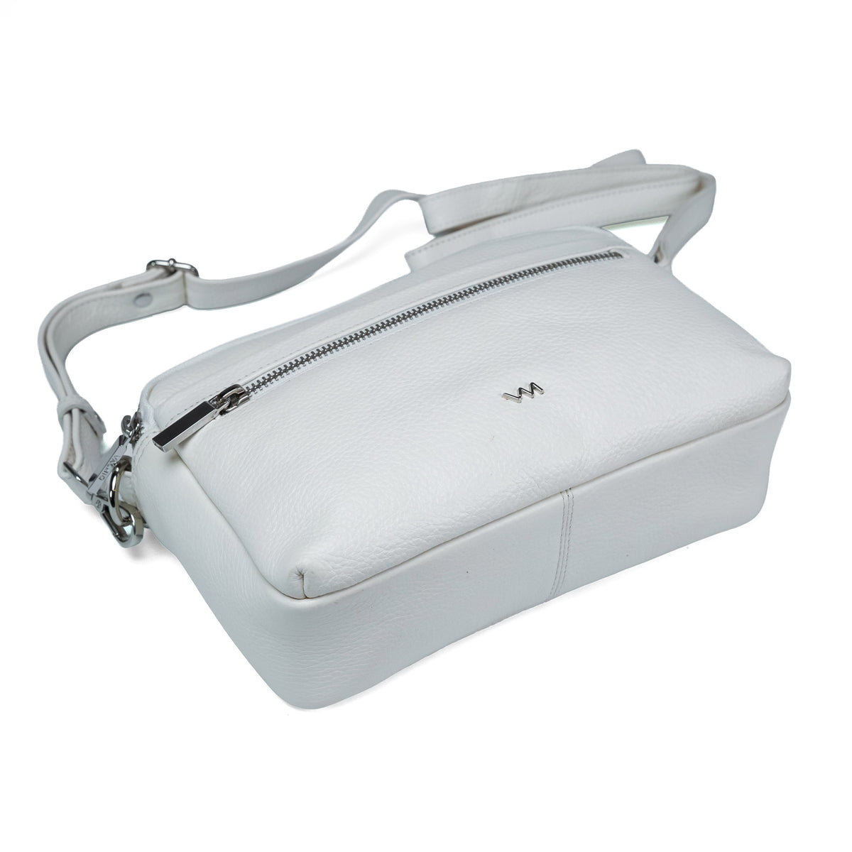 Valmio Fide Women's Leather Crossbody Bag - White