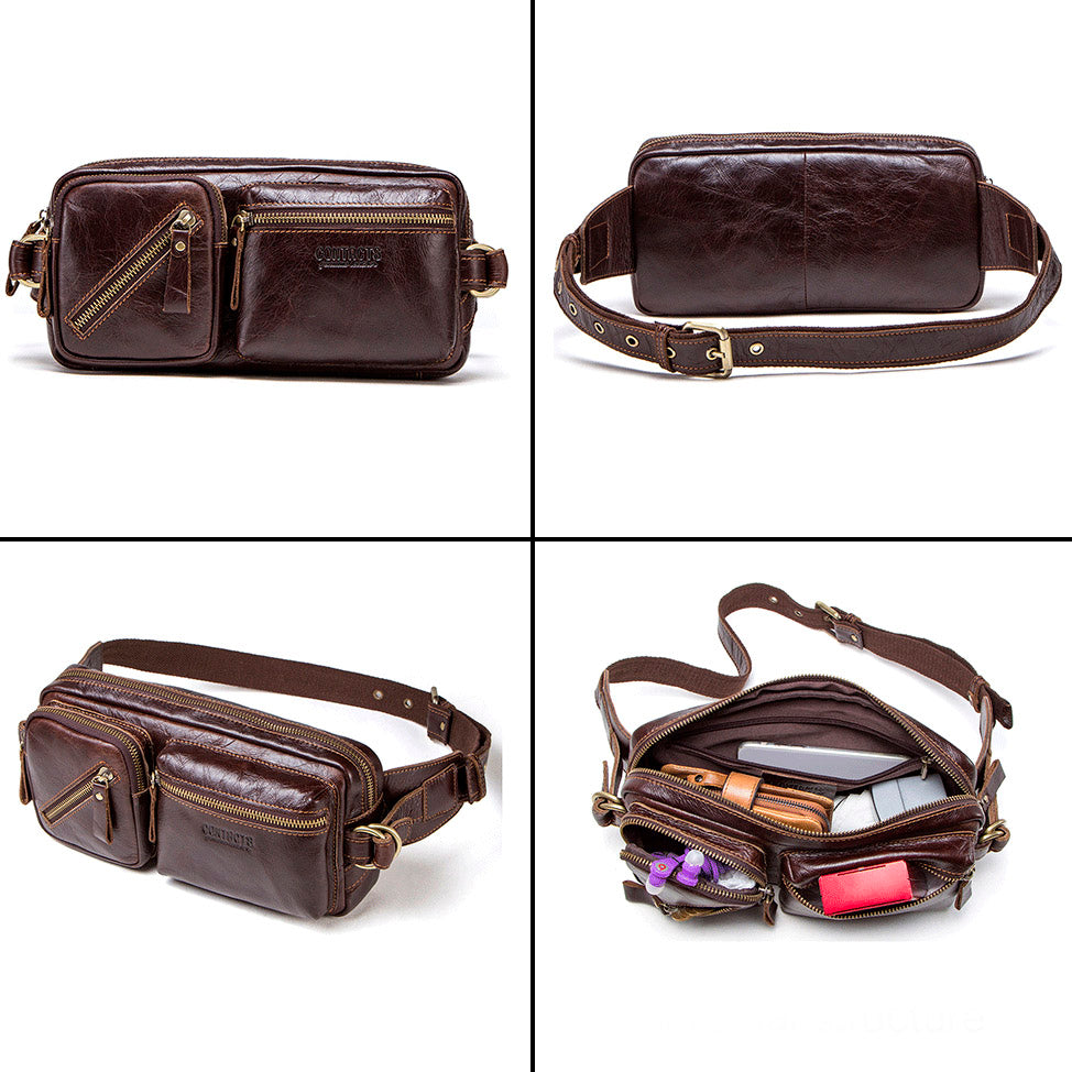 Men's Leather Belt Bag Mars