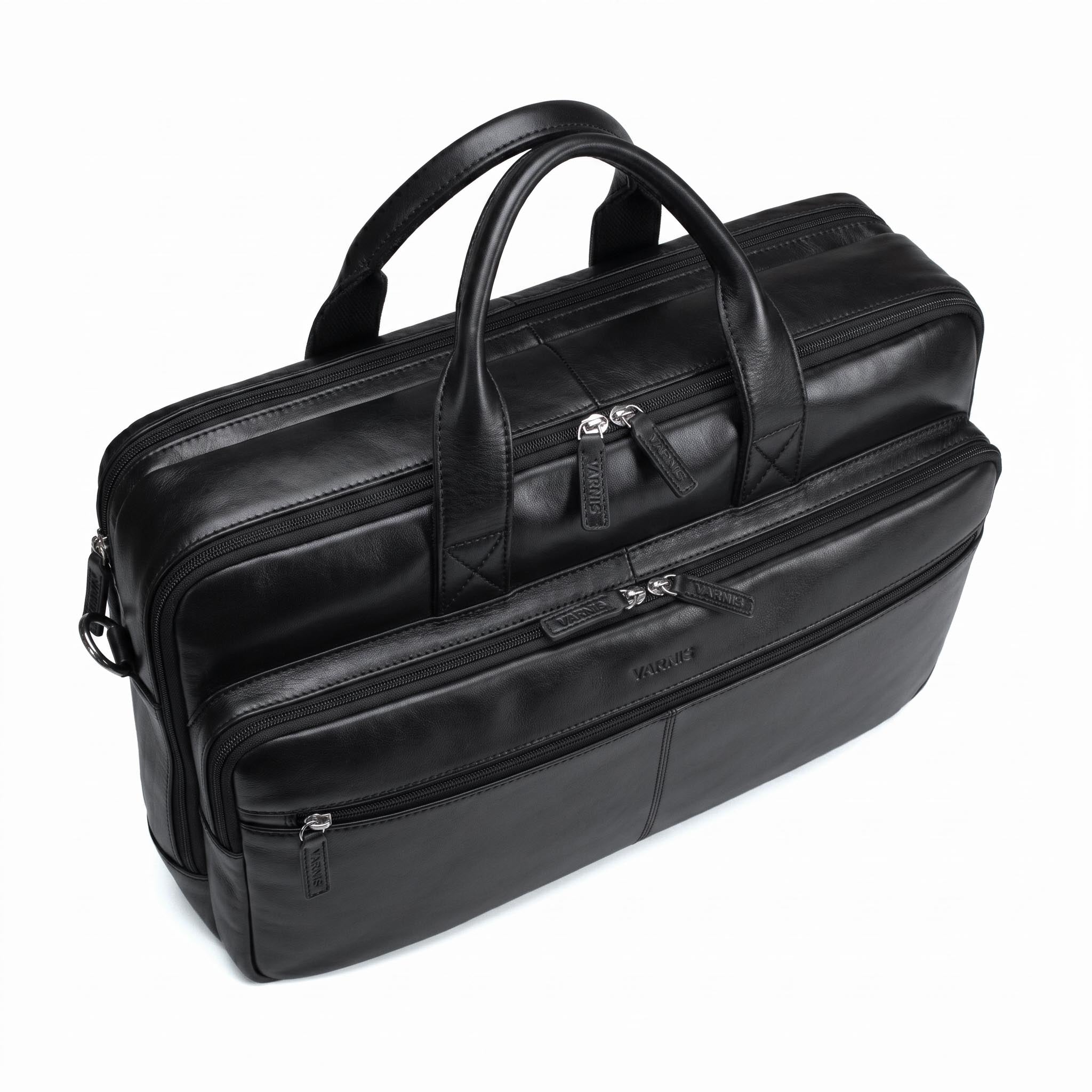 Valmio Vigo Tasche aus echtem Leder Schwarz