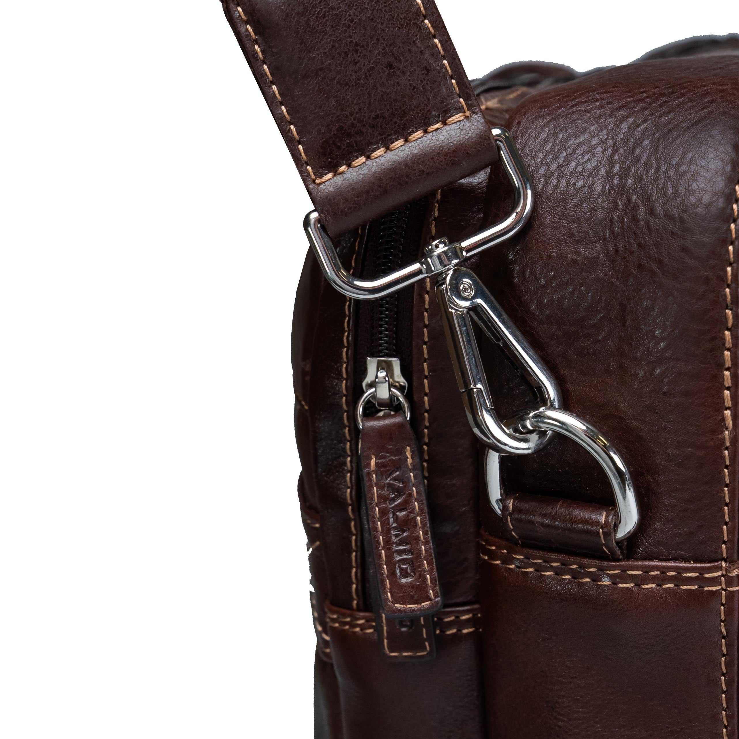 Valmio Vigo Genuine Leather Bag Brown