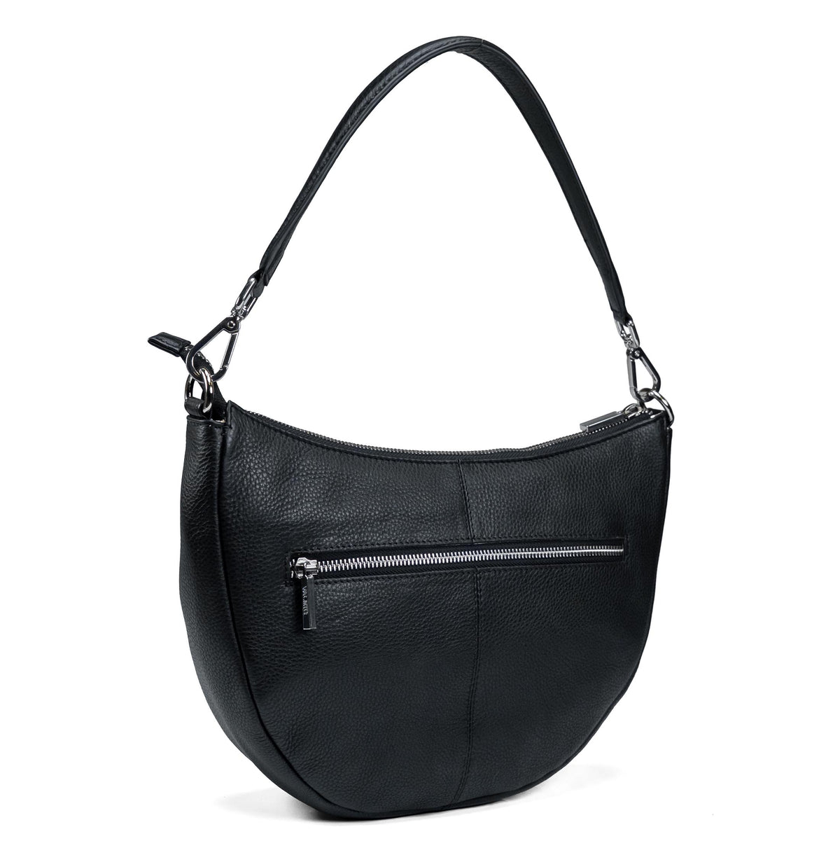 Women's Leather Crossbody Bag Valmio Selena - Black