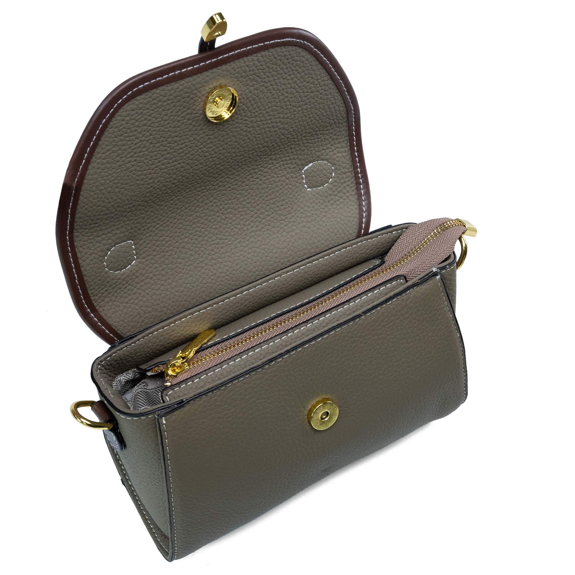 Valmio Polina Leder Damen Tasche - Mokka