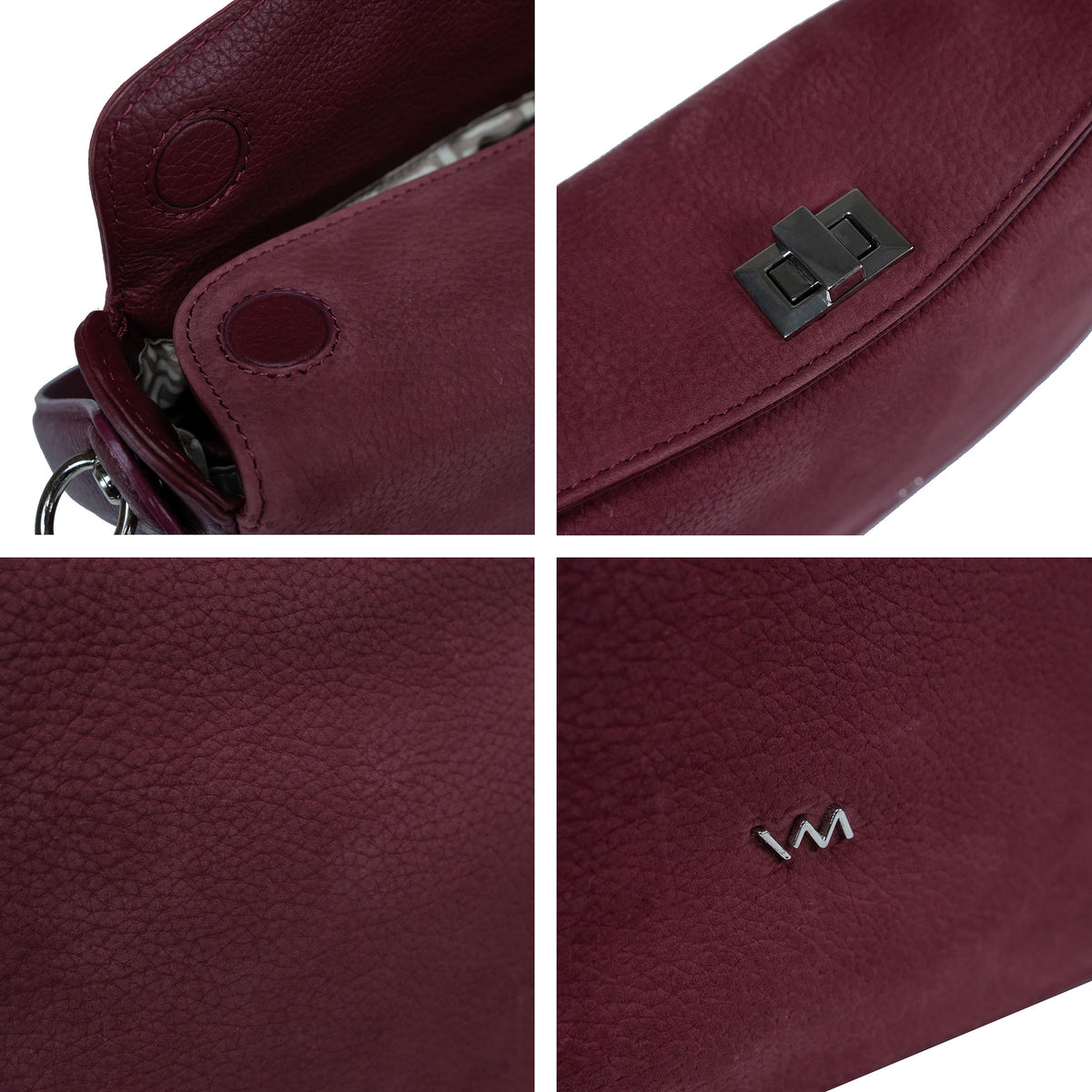 Valmio Cardin Women's Leather Handbag - Burgundy