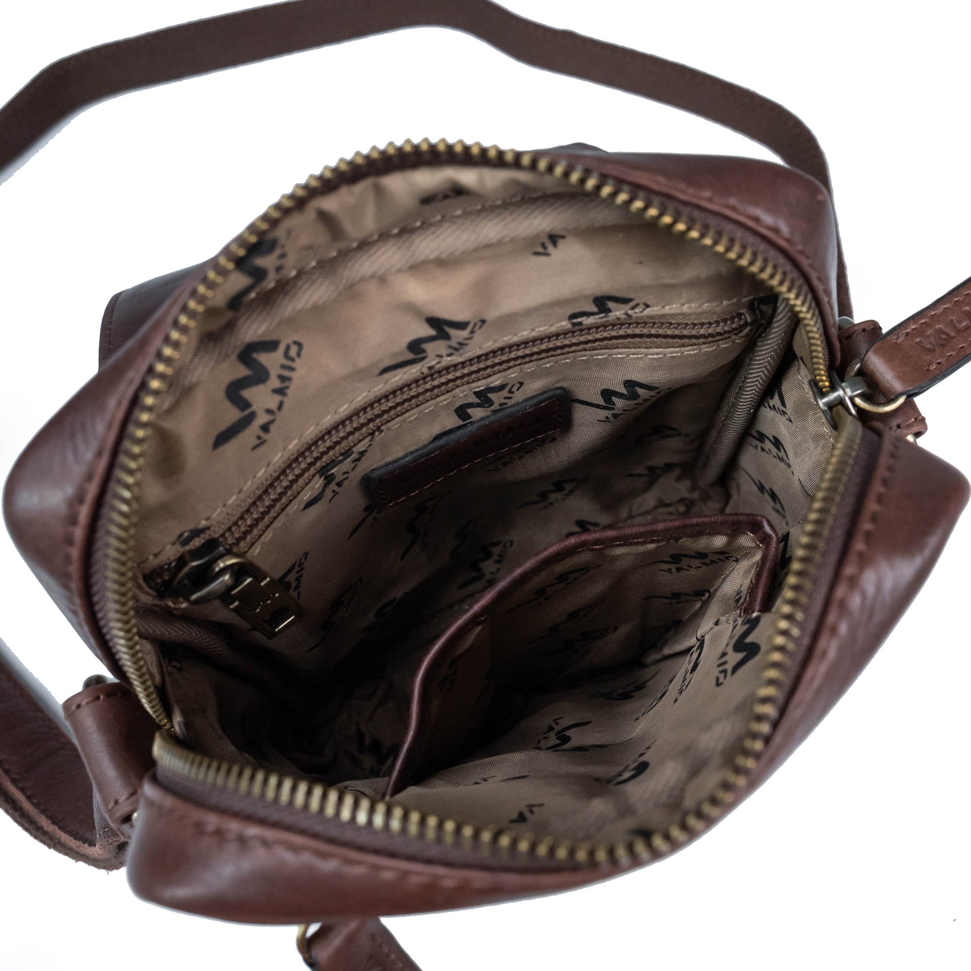 Brown Leather Shoulder Bag Valmio 5012