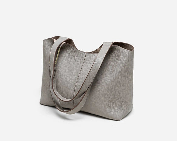 Valmio Terina Leder Damenhandtasche - Grau