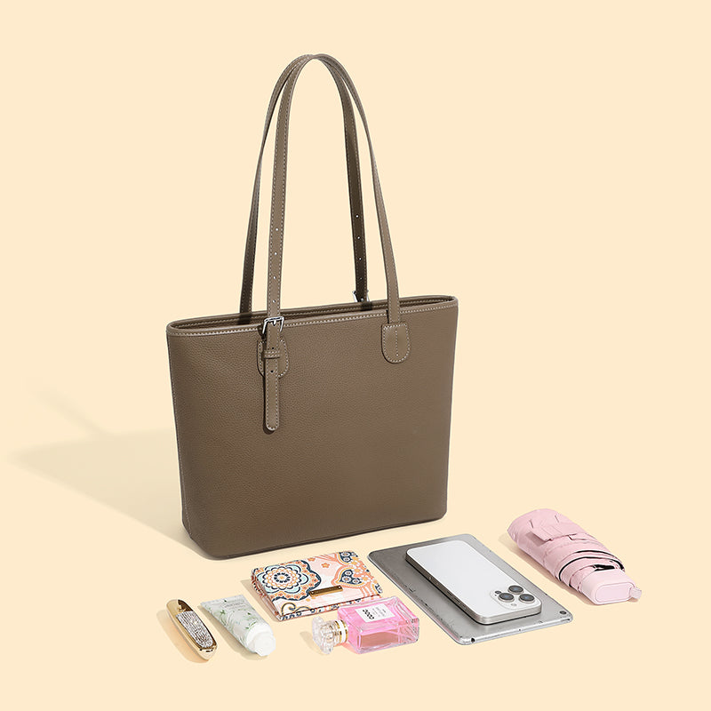 Valmio Pelora Leder Damen Tasche - Beige