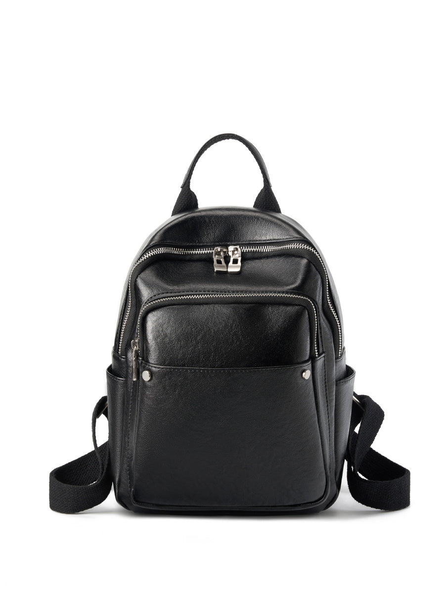 Valmio Velora Leder Damen Rucksack - Schwarz