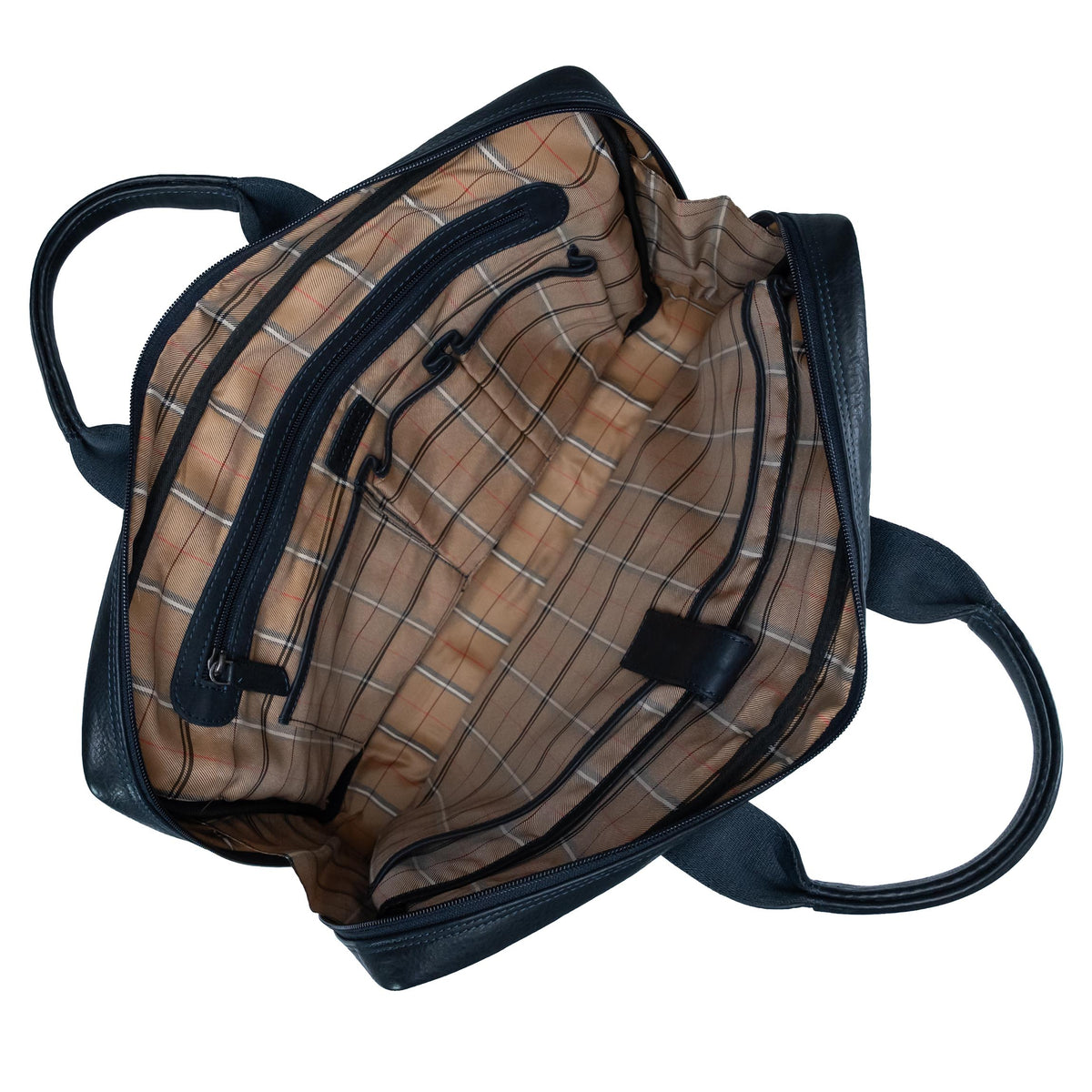 Valmio Lids Leather Laptop Bag - Blue