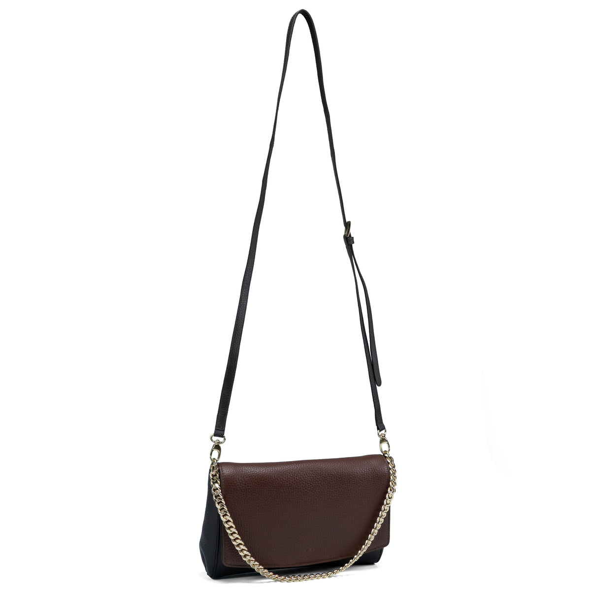 Valmio Beau Damenhandtasche aus Leder Dunkelbraun
