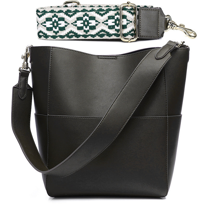 Valmio Vilora Leder Damen Tasche - Schwarz