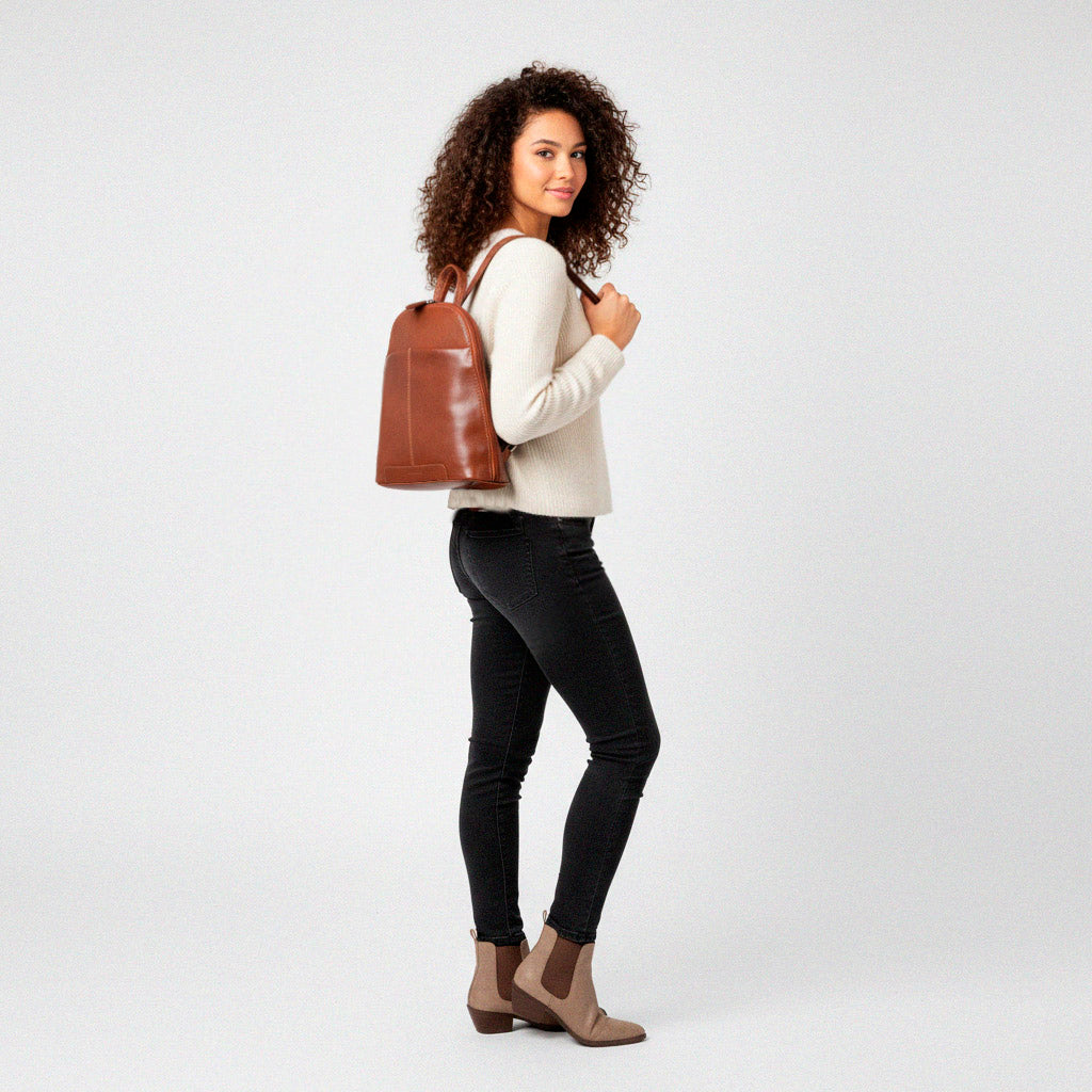 Women's leather backpack Gloria