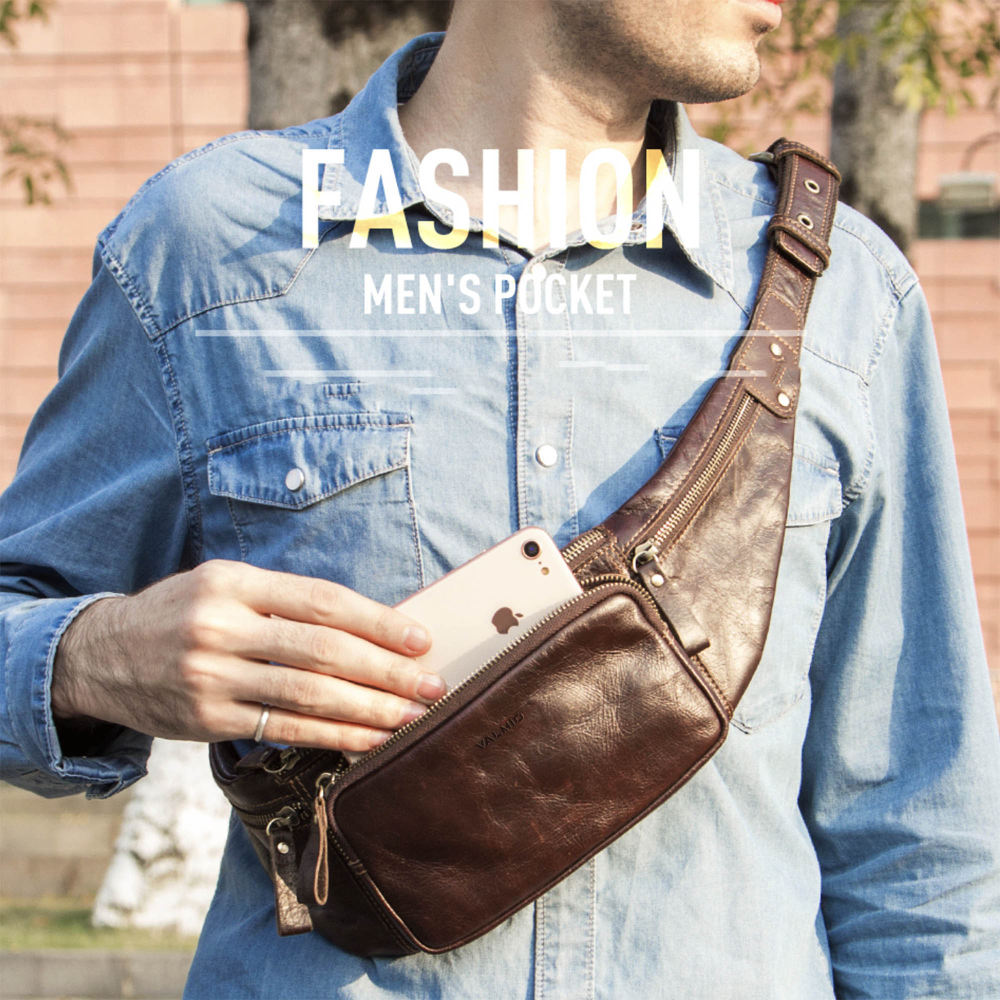 Men’s Leather Waist Bag Marlow