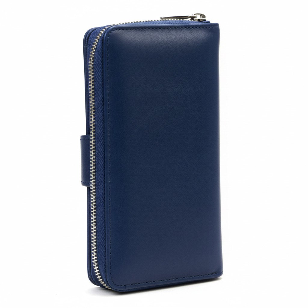 Blaue Damenbörse Pierre Cardin.