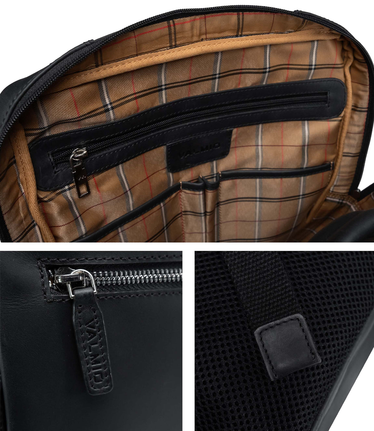 Valmio Hygge Leather Backpack Black