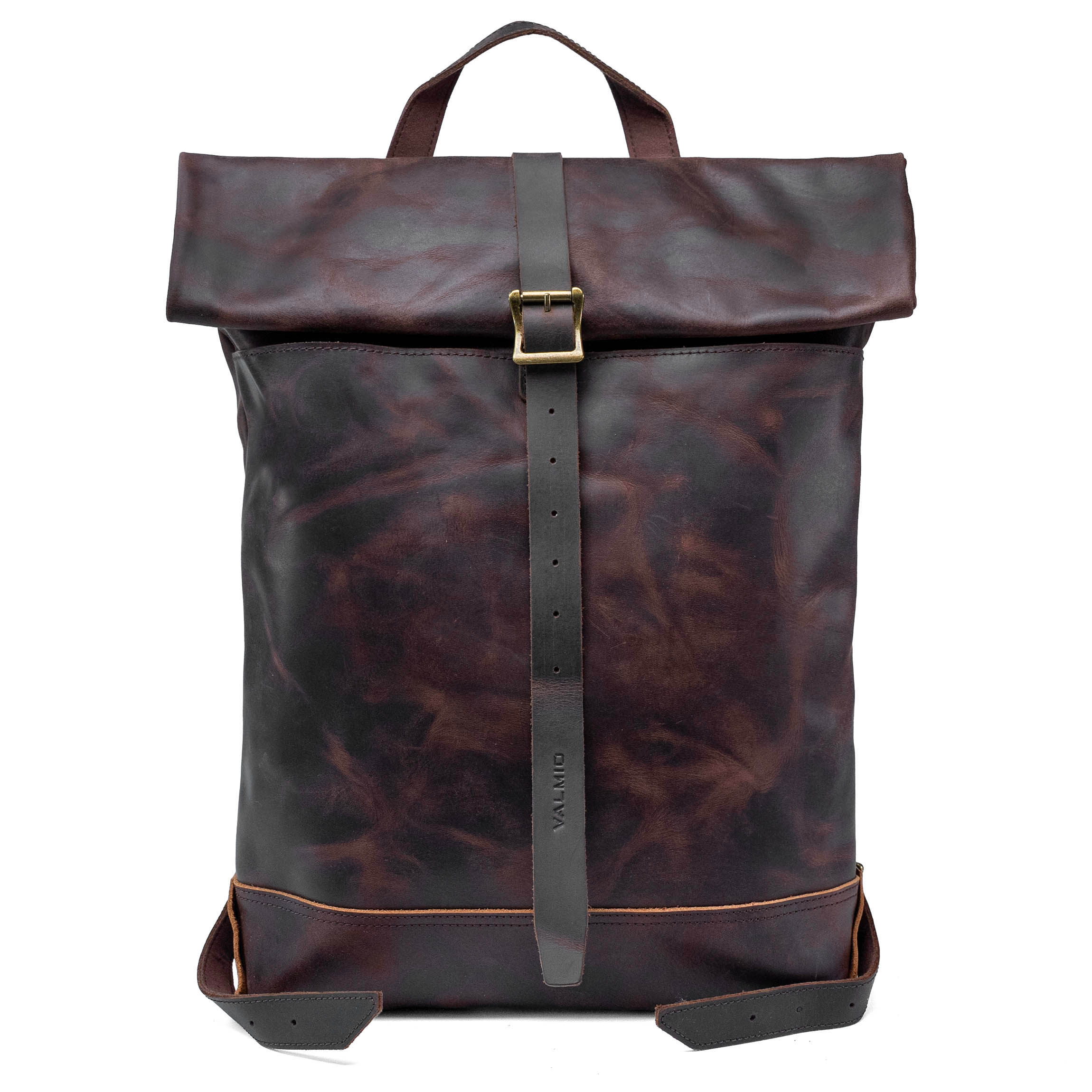 Valmio Astorsen Roll-Top Leder-Rucksack – CRB Braun