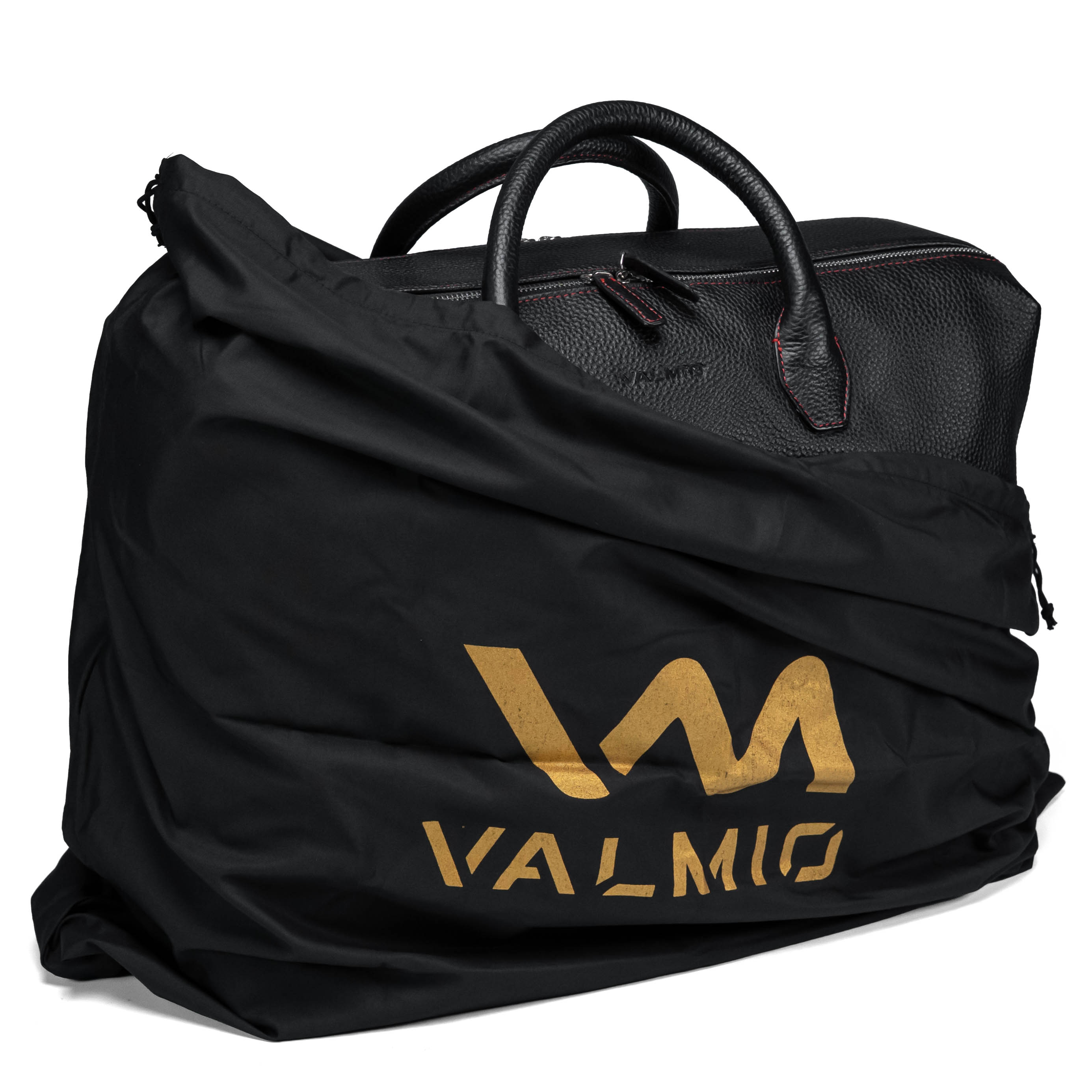 Valmio Stark Leather Travel Bag Black