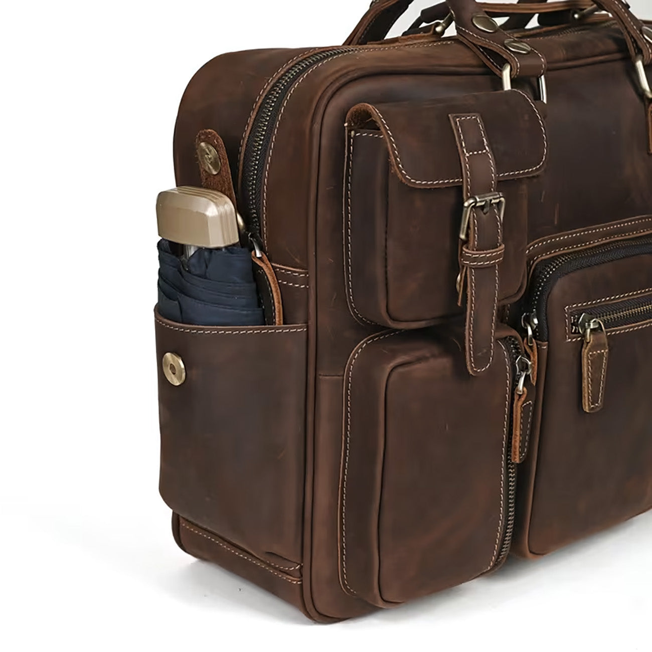 Leather Briefcase Valmio Kensington – Light Brown