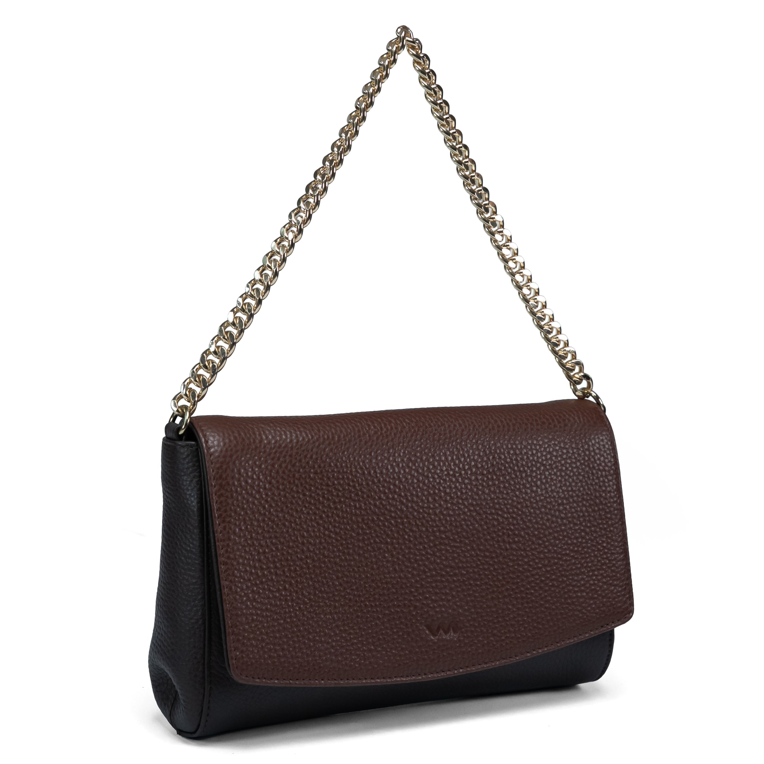 Valmio Beau Damenhandtasche aus Leder Dunkelbraun