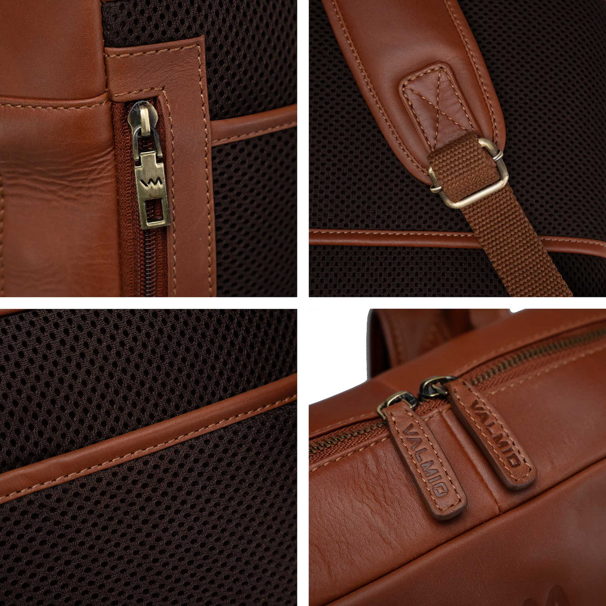 Valmio Axis Lederrucksack Cognac