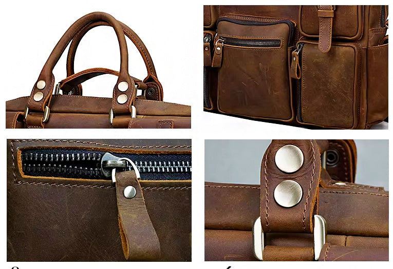 Leather Briefcase Valmio Kensington – Light Brown