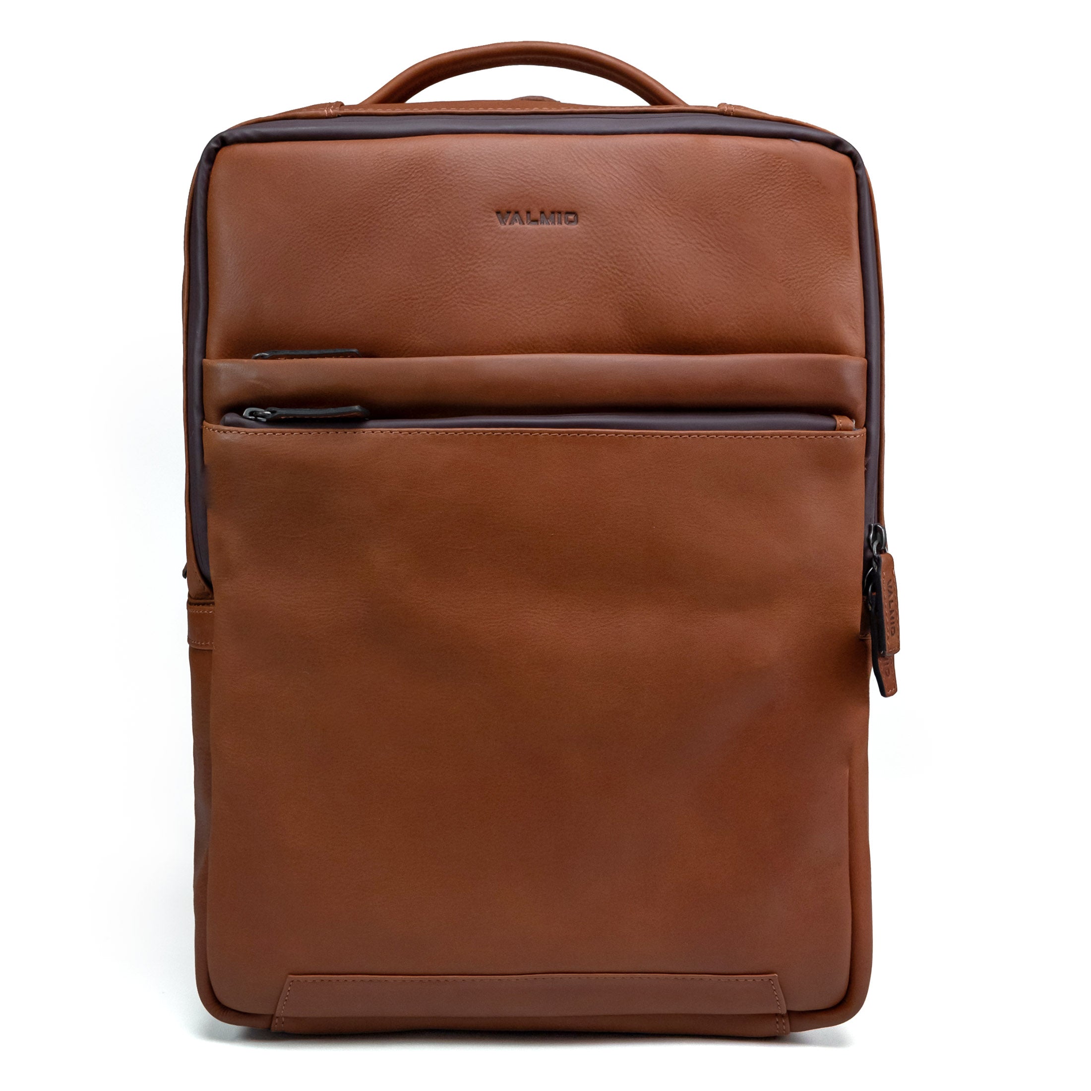 Brown Leather Backpack Valmio Hunter