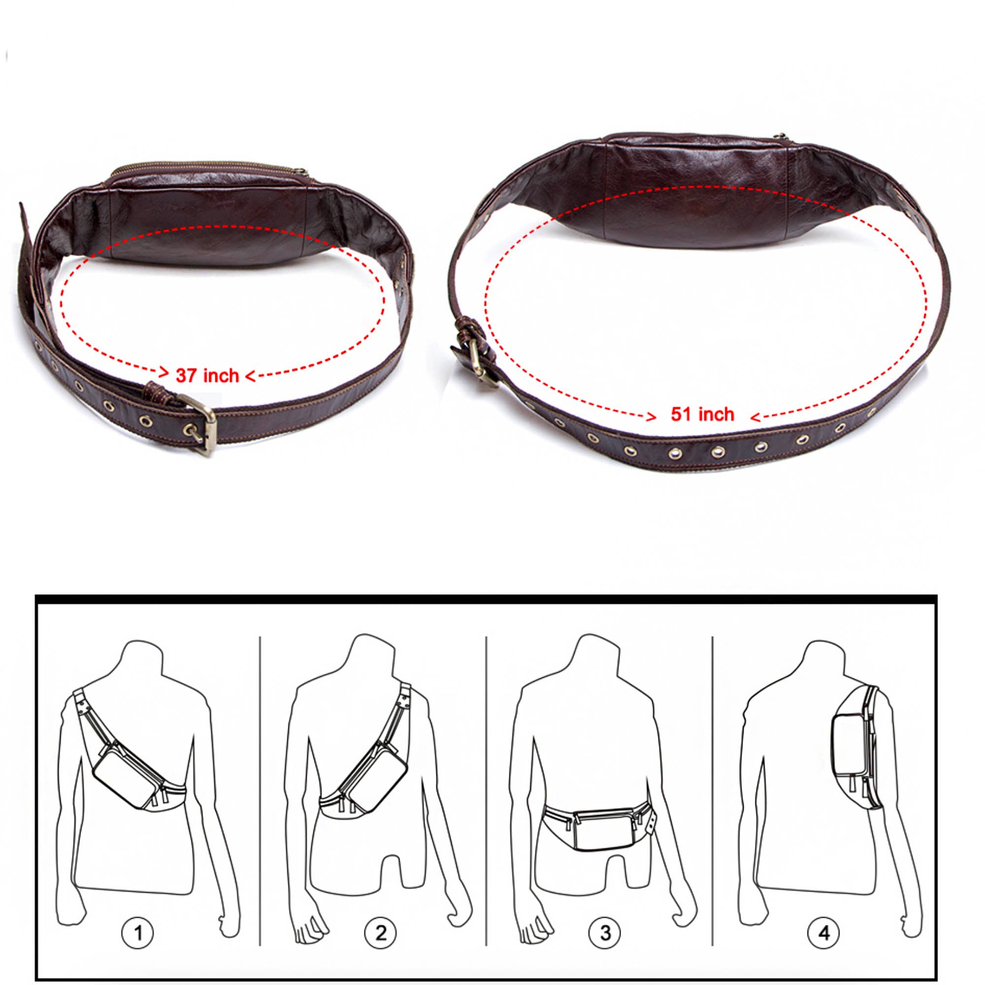 Men’s Leather Waist Bag Marlow