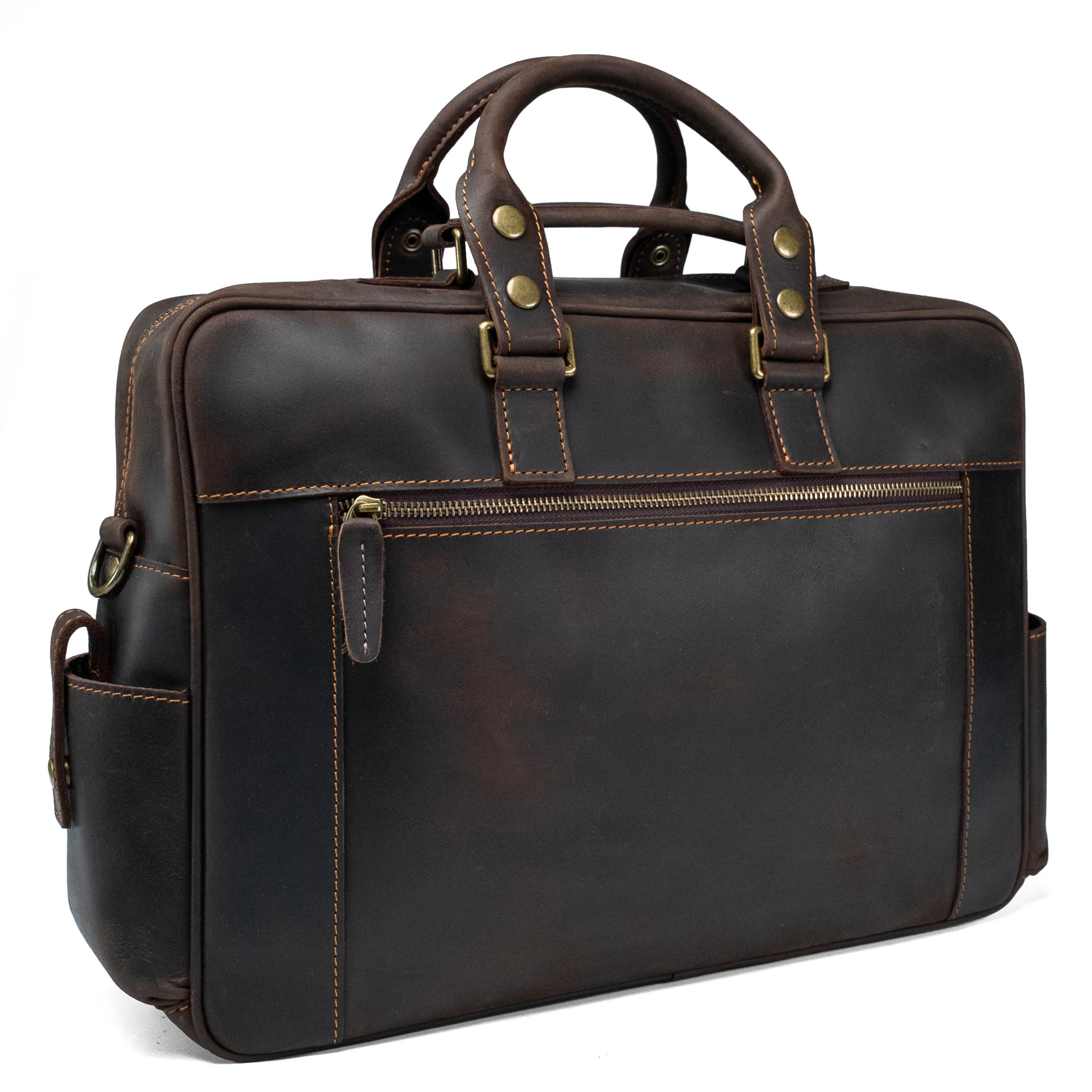 Leather Briefcase Valmio Kensington – Dark Brown