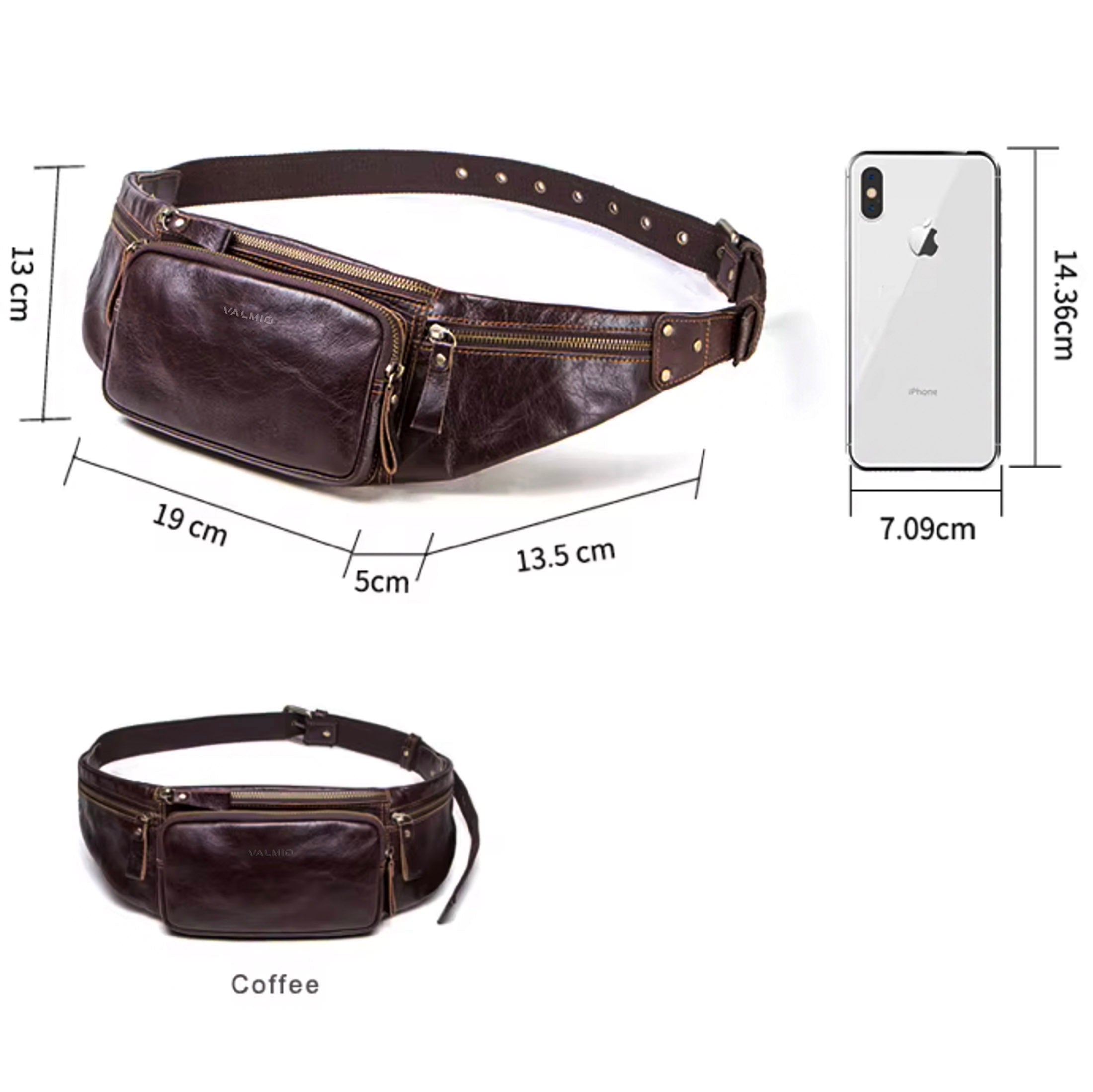 Men’s Leather Waist Bag Marlow