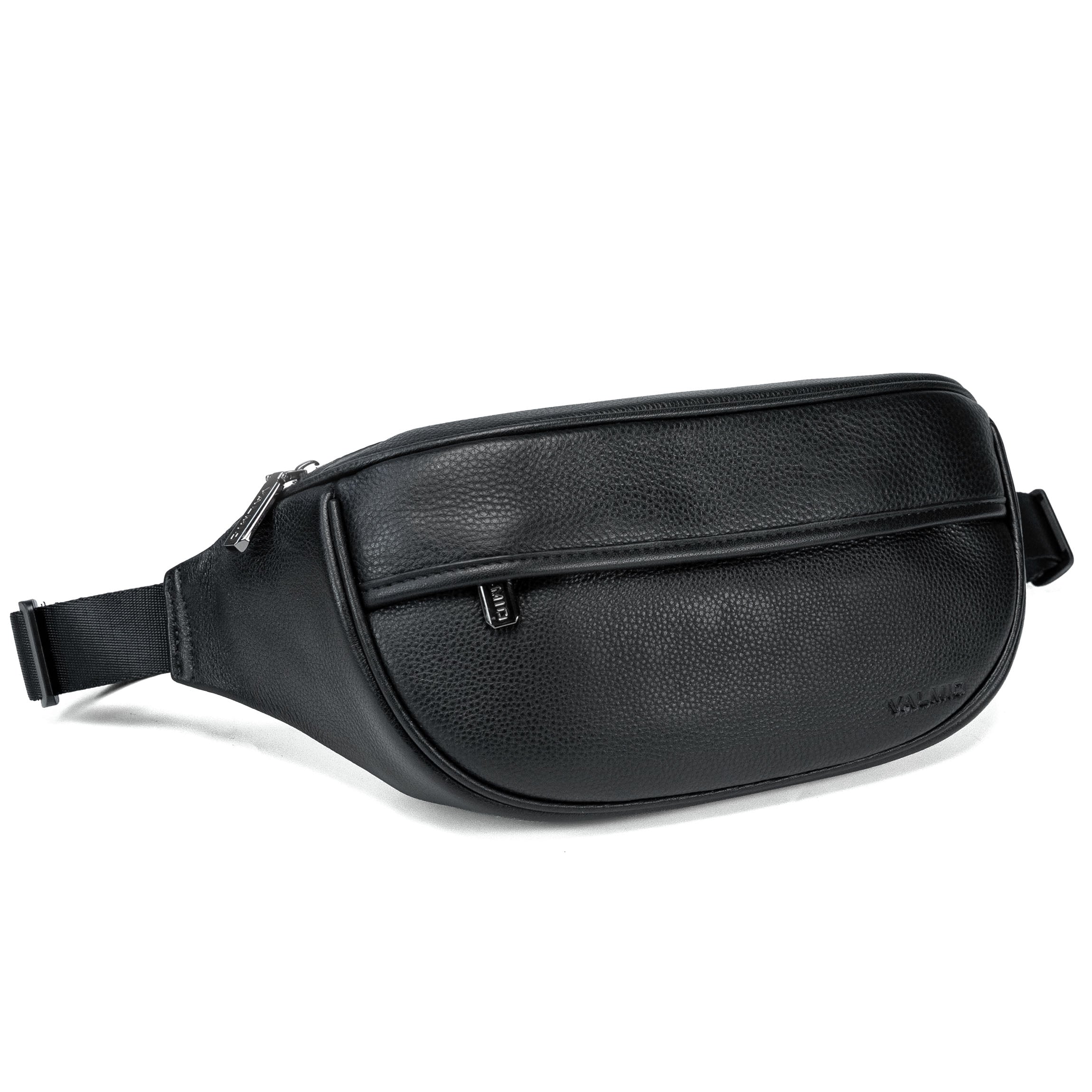 Valmio Base men's leather waist bag - black