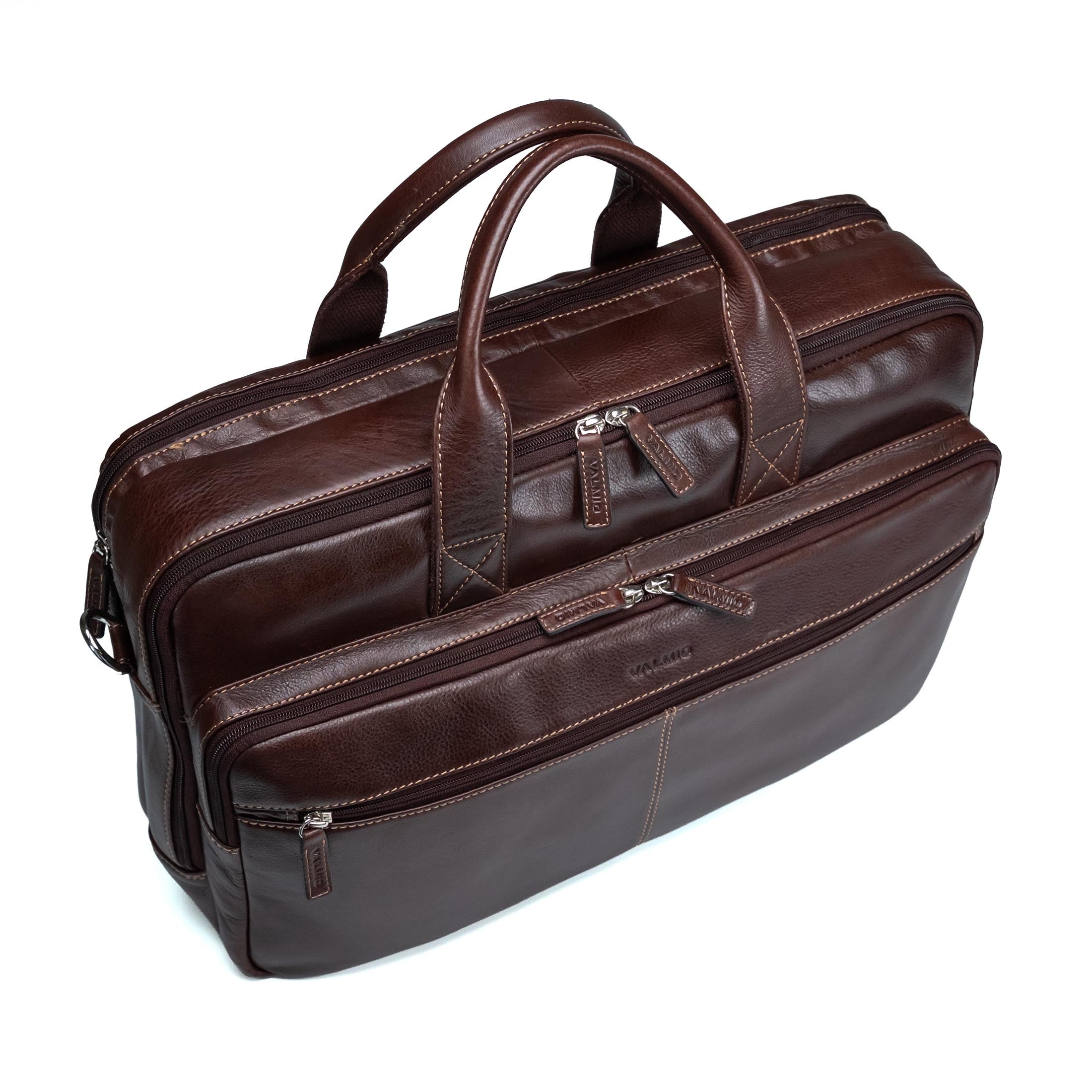 Valmio Vigo Genuine Leather Bag Brown