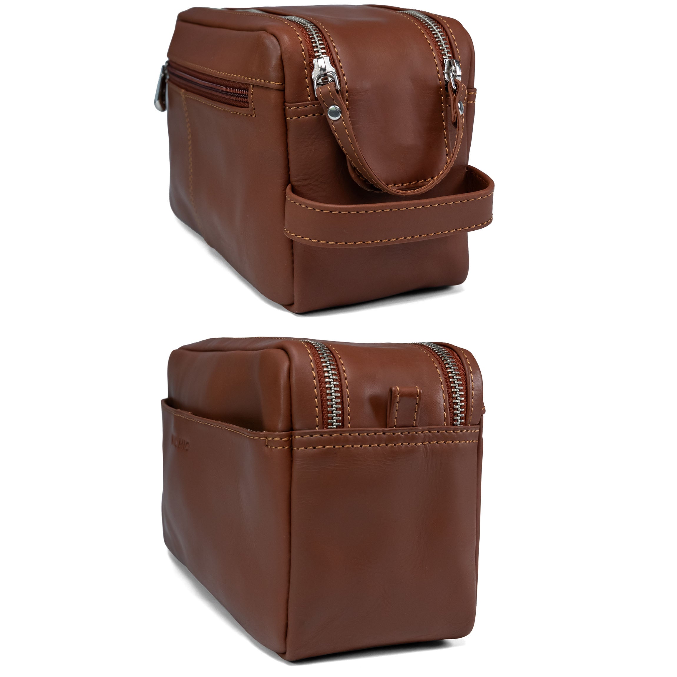 Leather Toiletry Bag Valmio Trip-1053 CRAZY HORSE