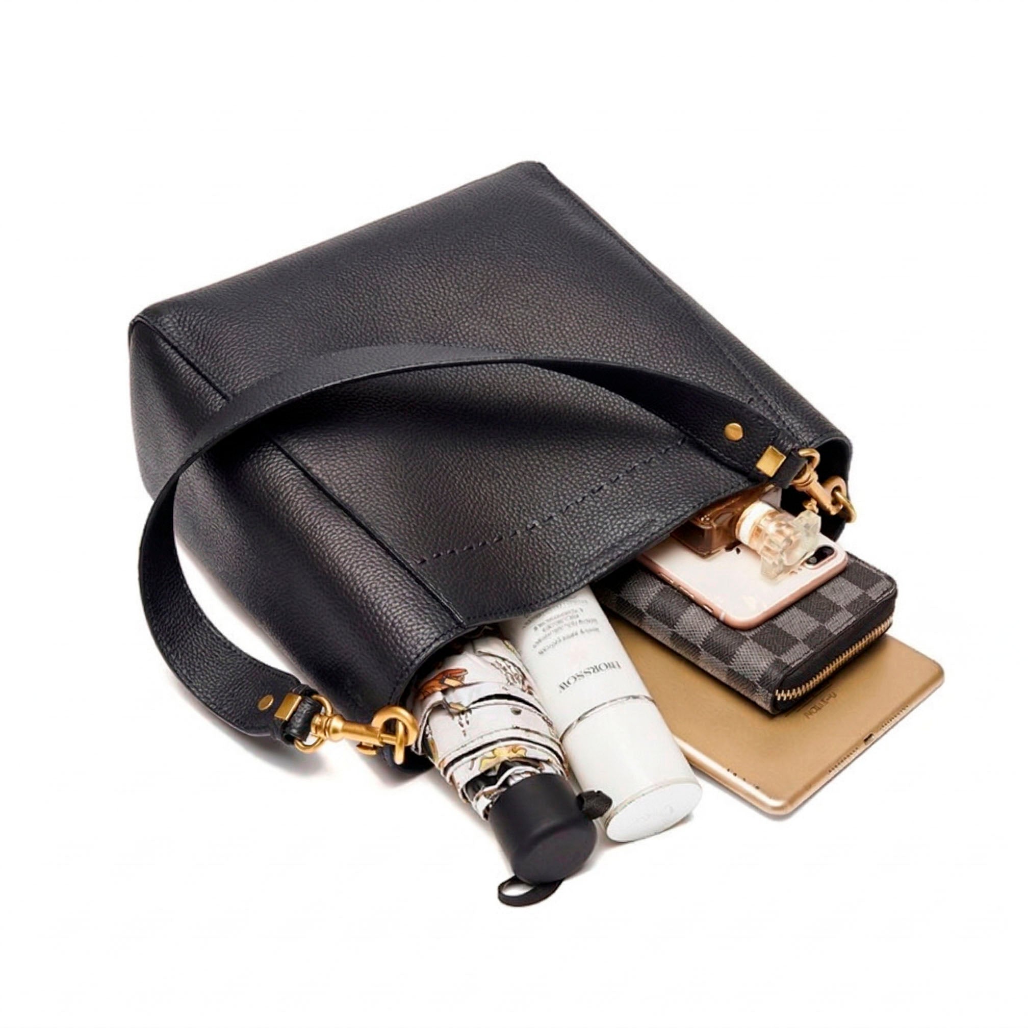 Valmio Galina Leder Damen Tasche - Schwarz