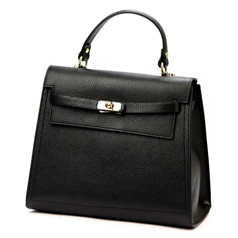 Leather handbag Luka 24-059 Black