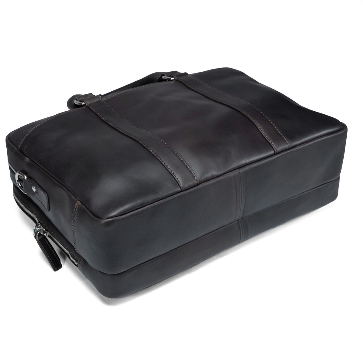 Herren-Laptoptasche aus Leder Valmio Cargo - Braun