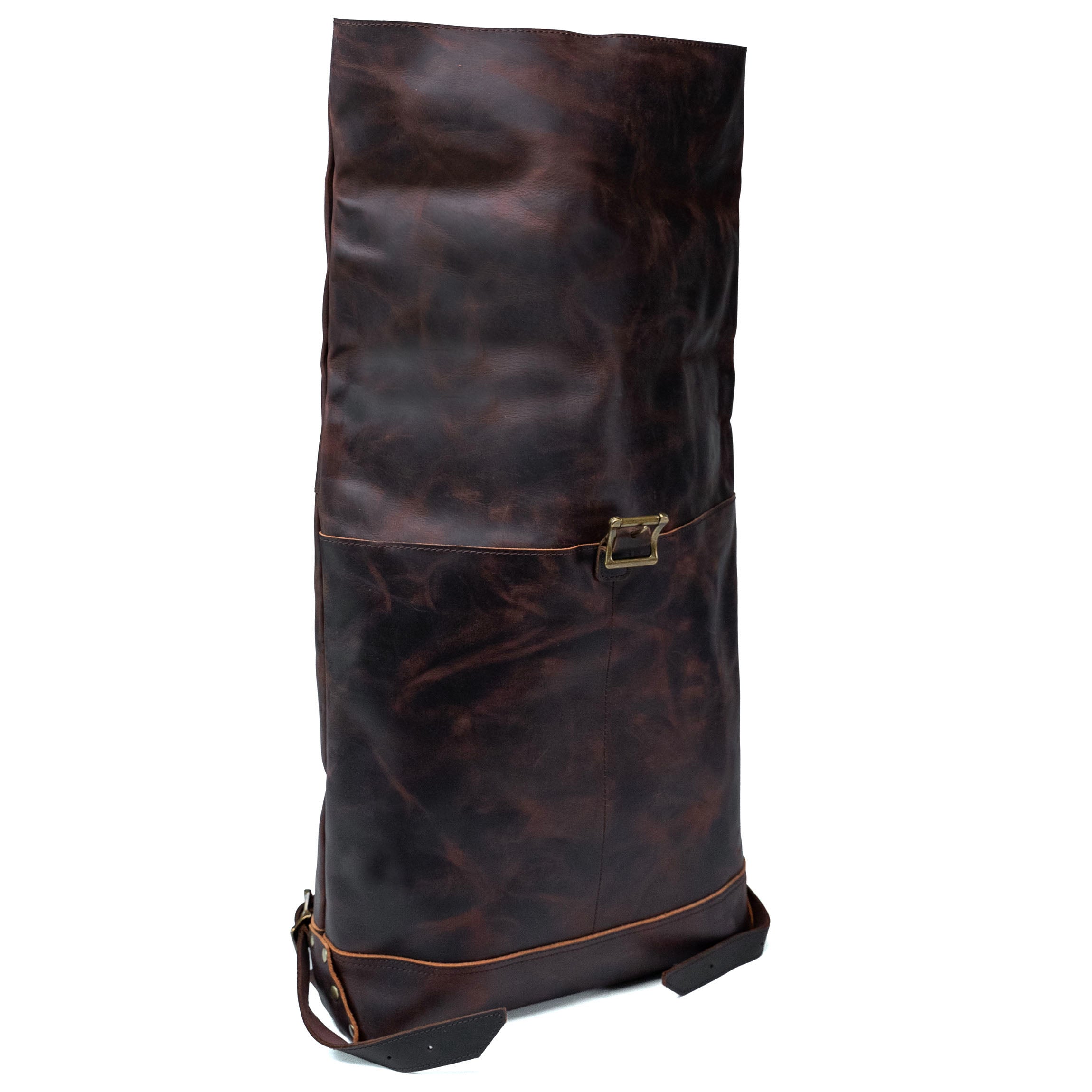 Valmio Astorsen Roll-Top Leder-Rucksack – CRB Braun