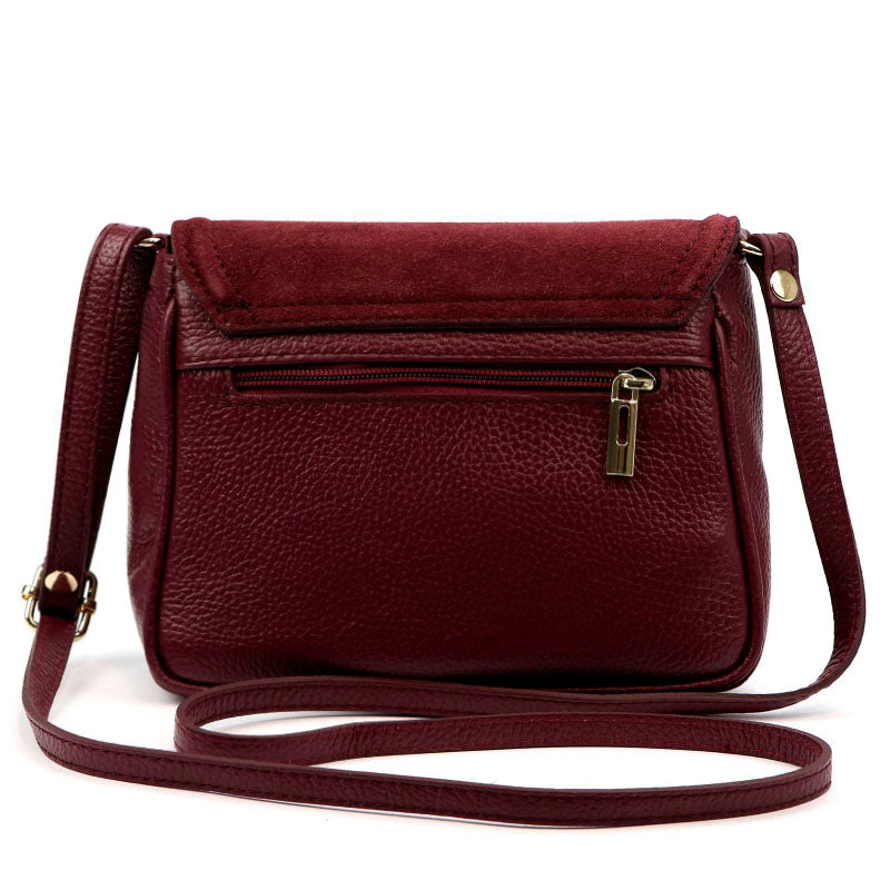 Kožená dámská kabelka LUKA 26-016 BORDO
