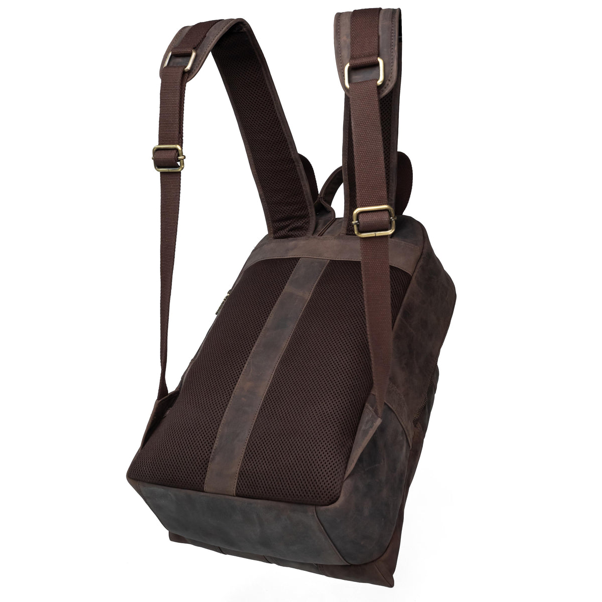 Valmio Gale Leather Backpack Brown