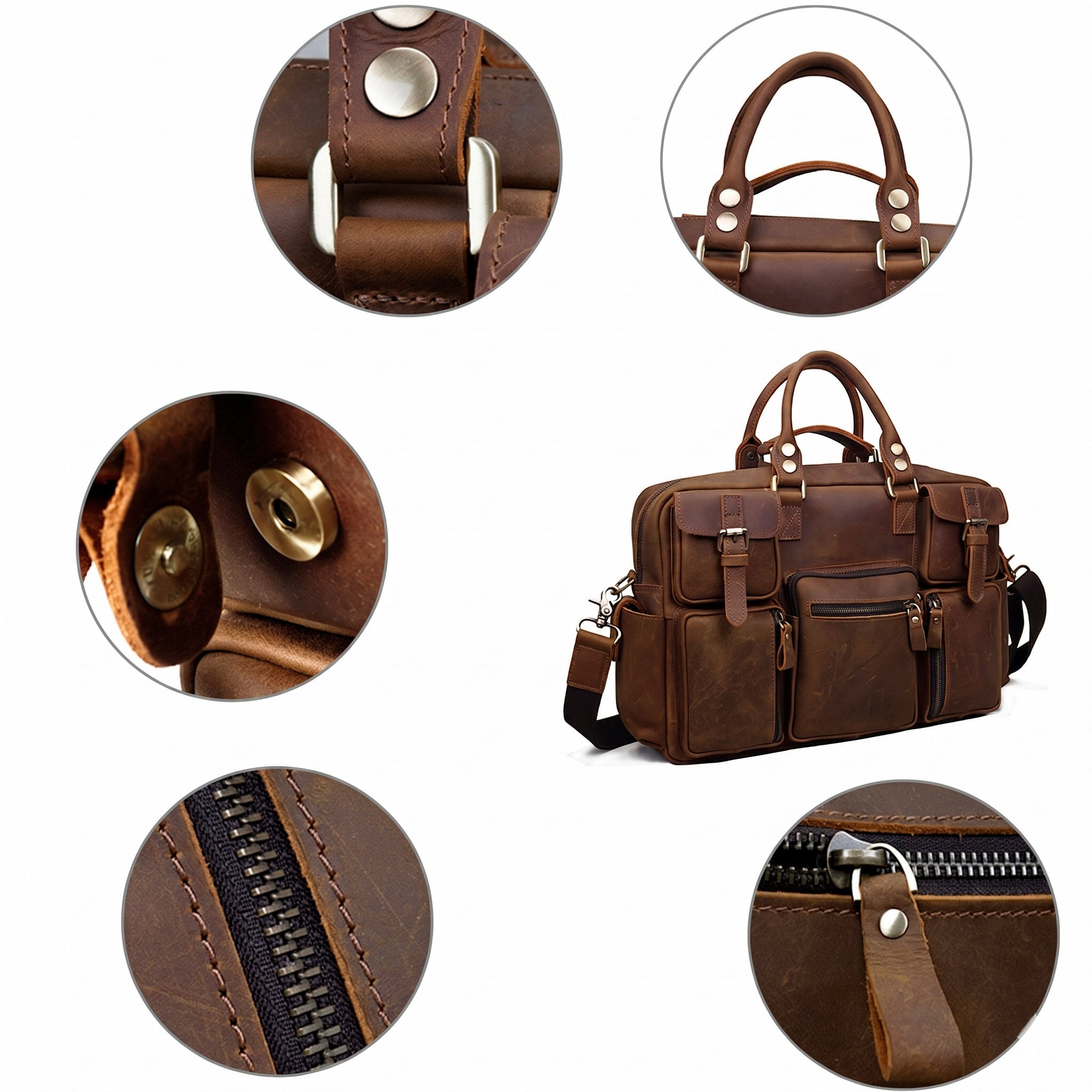 Leather Briefcase Valmio Kensington – Light Brown