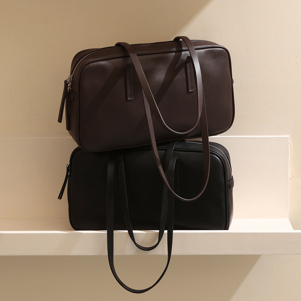 Valmio Renora leather women's handbag - black