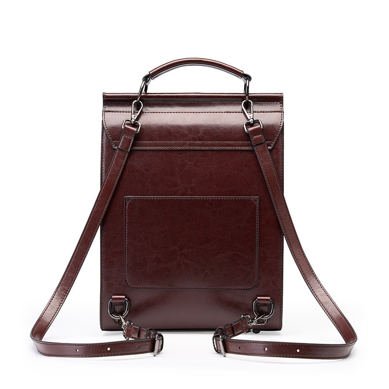 Valmio Tonora Leder Damenrucksack - Dunkelbraun