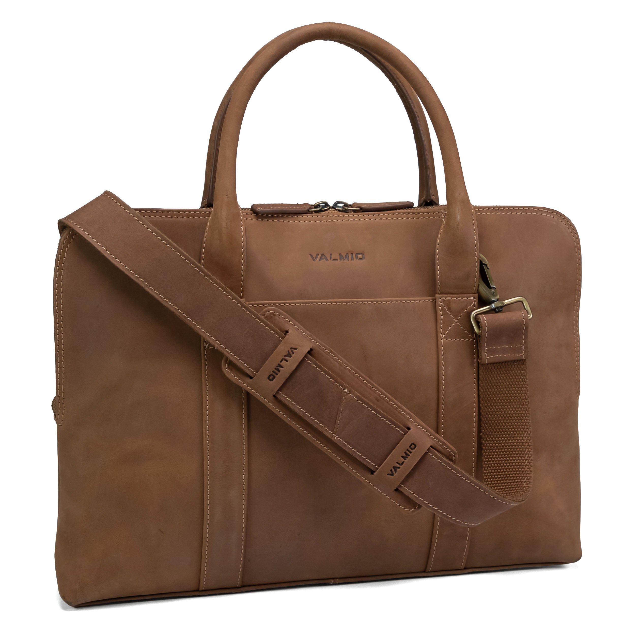 Valmio Wildleder-Laptoptasche Braun