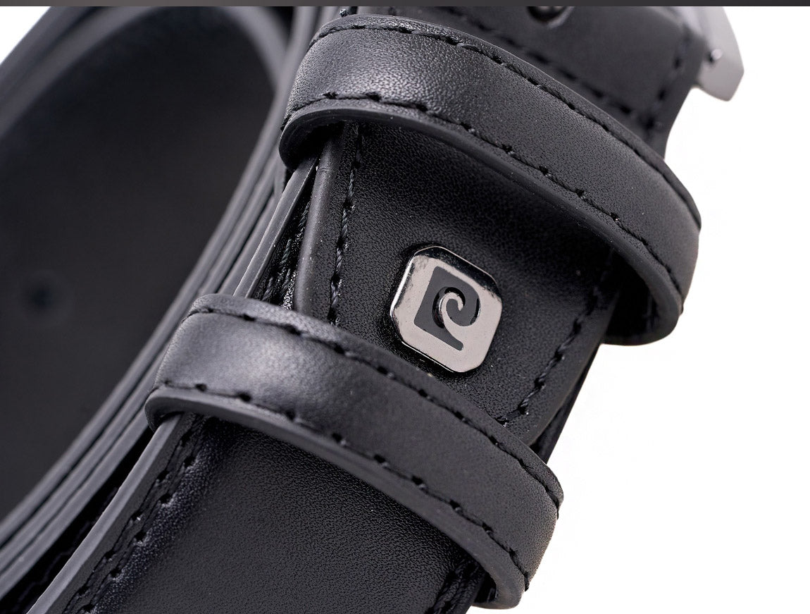 Schwarzer Herrengürtel aus Leder Pierre Cardin 2505-NERO