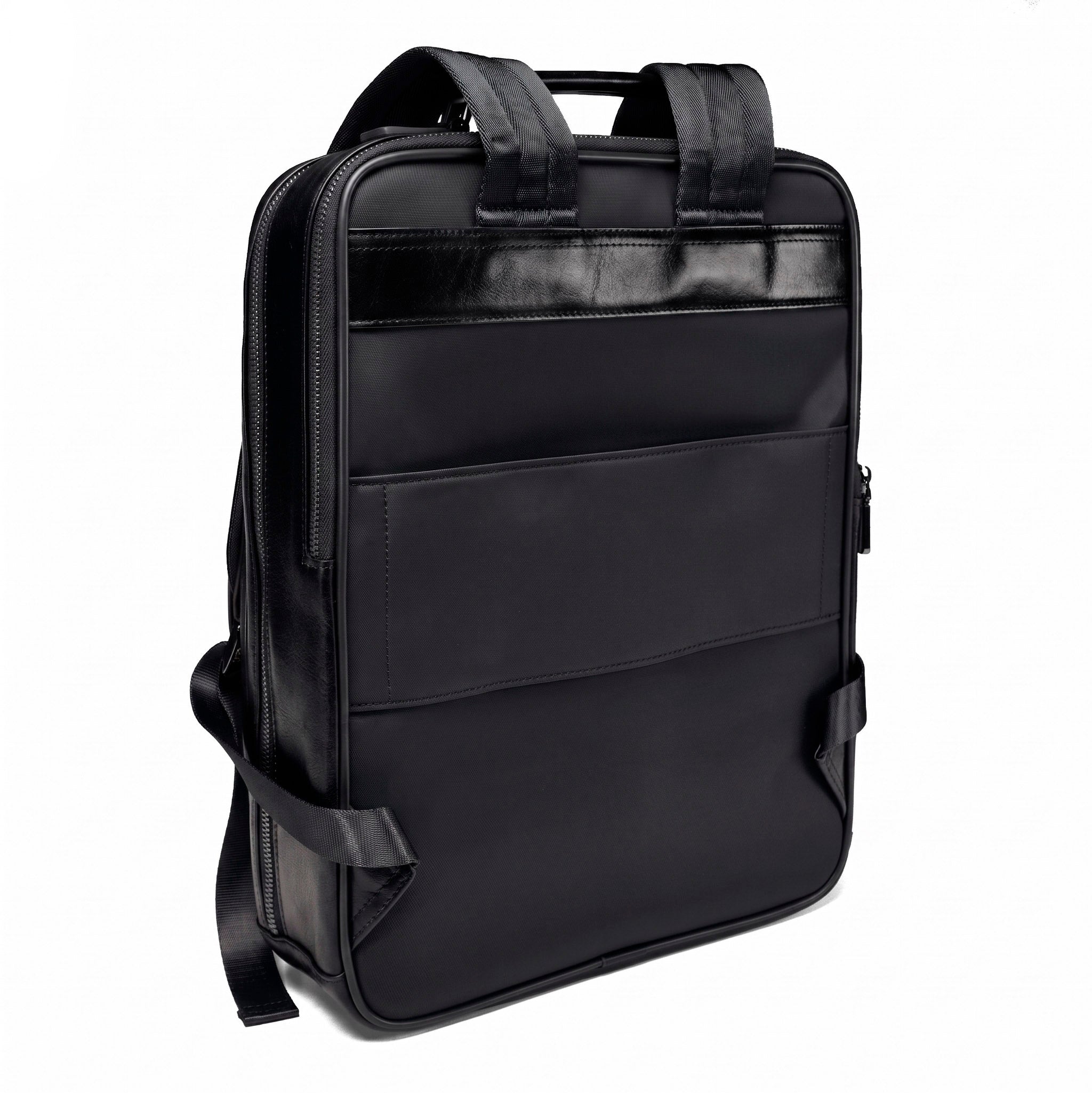 Valmio Ravenor men's leather backpack - black