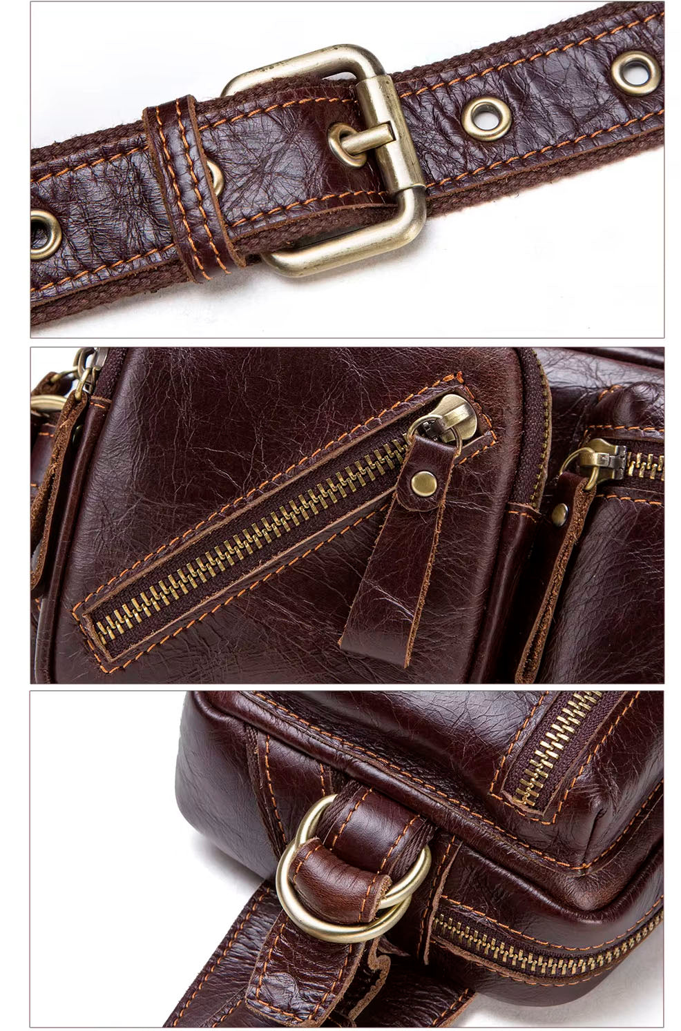 Men's Leather Belt Bag Mars